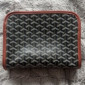 Goyard Black and Brown Toiletry Bag